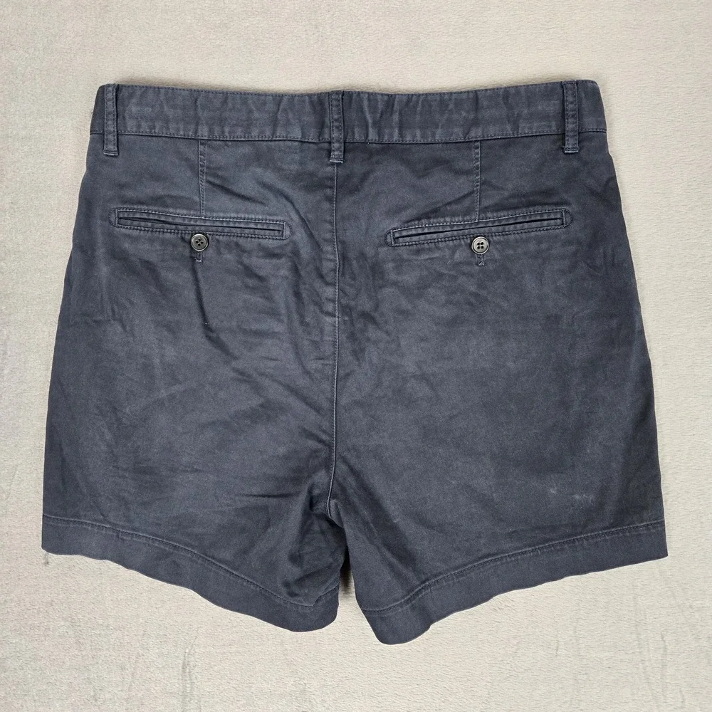 Acne Studios Shorts Mens 34 Blue Seymour Satin Chino Stretch Cotton Casual